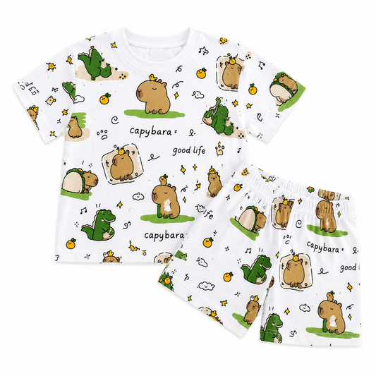 Capybara Print Cotton Co-ord Set UNISEX