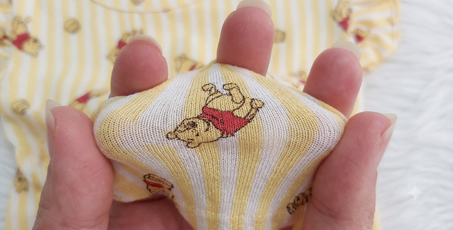 Yellow Bear Print Cotton Co-ord Set | Soft Half Sleeve Top & Shorts