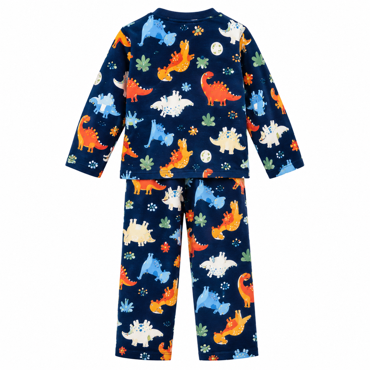 Dinosaur Print Winter Fleece Co-ord Set for Kids | Navy Blue – Kiklay